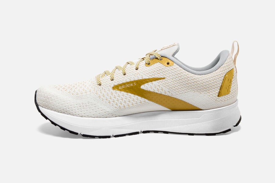 Brooks Israel Revel 4 Road Running Shoes Womens - White/Gold - BEJ-157024